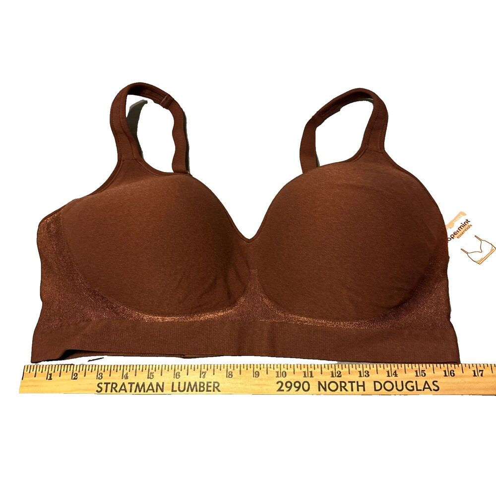 Shapermint Essentials Sweetheart Wireless Contour Bra NWT 3XL Brown #156403